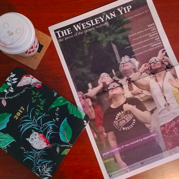 photo of the Nebraska Wesleyan Yip student newspaper 2017